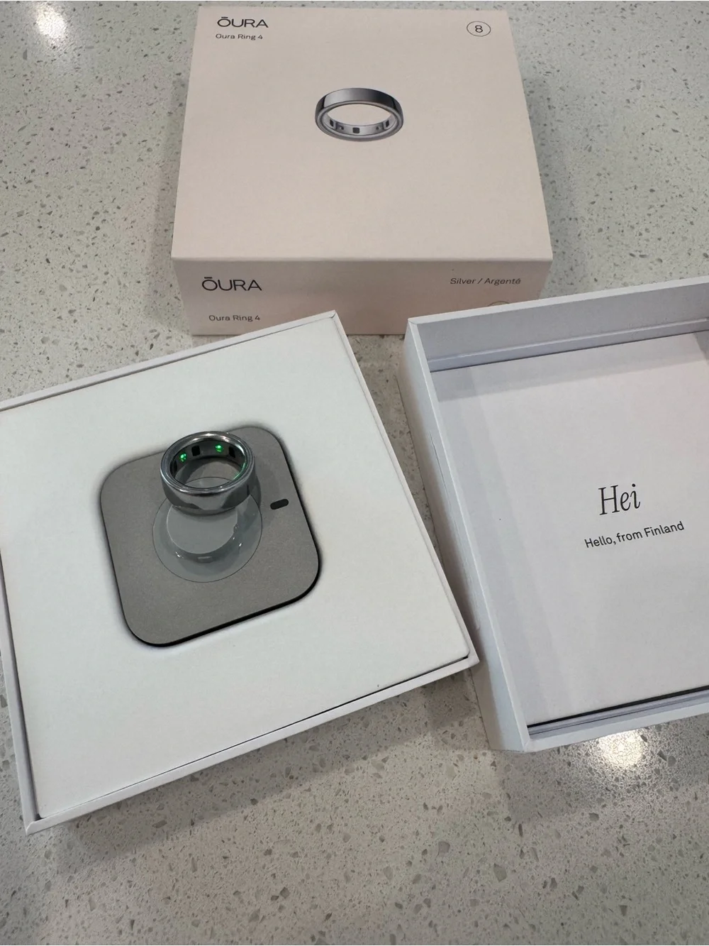 Oura Ring - Silver - Size 8